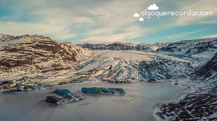 Glaciar Islandia drone